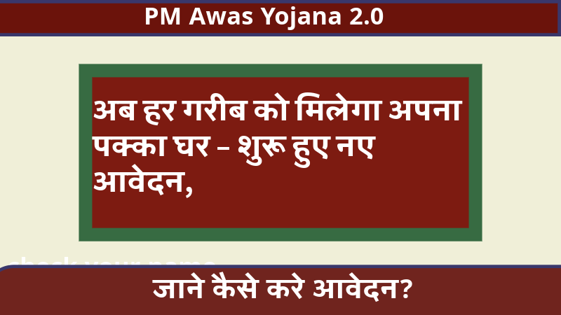 हर गरीब का सपना होगा पूरा – PM Awas Yojana 2.0 के तहत शुरू हुई नई आवेदन प्रक्रिया, जानें पूरी डिटेल