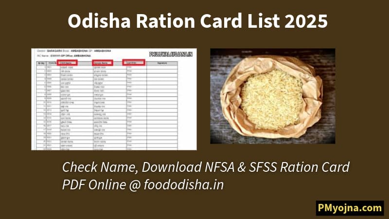 Odisha Ration Card List 2025 –