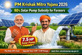 PM Krishak Mitra Yojana 2026 Solar Pump Subsidy Madhya Pradesh 7.5 HP Solar Pump MP MP Solar Pump Scheme 2026 Farmer Subsidy Solar Pump MP Temporary Pump Connection Upgrade Sustainable Irrigation MP PM Krishak Mitra Solar Pump Online Apply Clean Energy Farming MP Madhya Pradesh Agriculture Subsidy