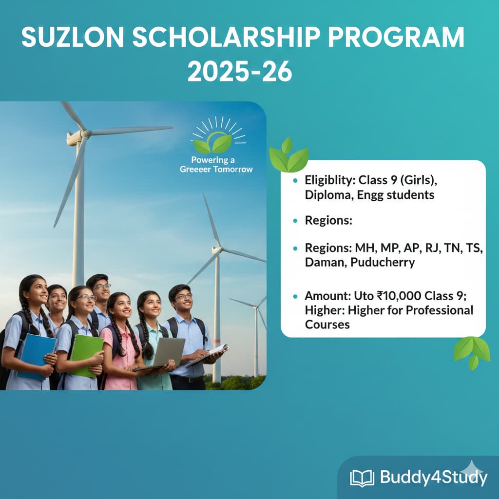 Suzlon Scholarship Program 2025-26